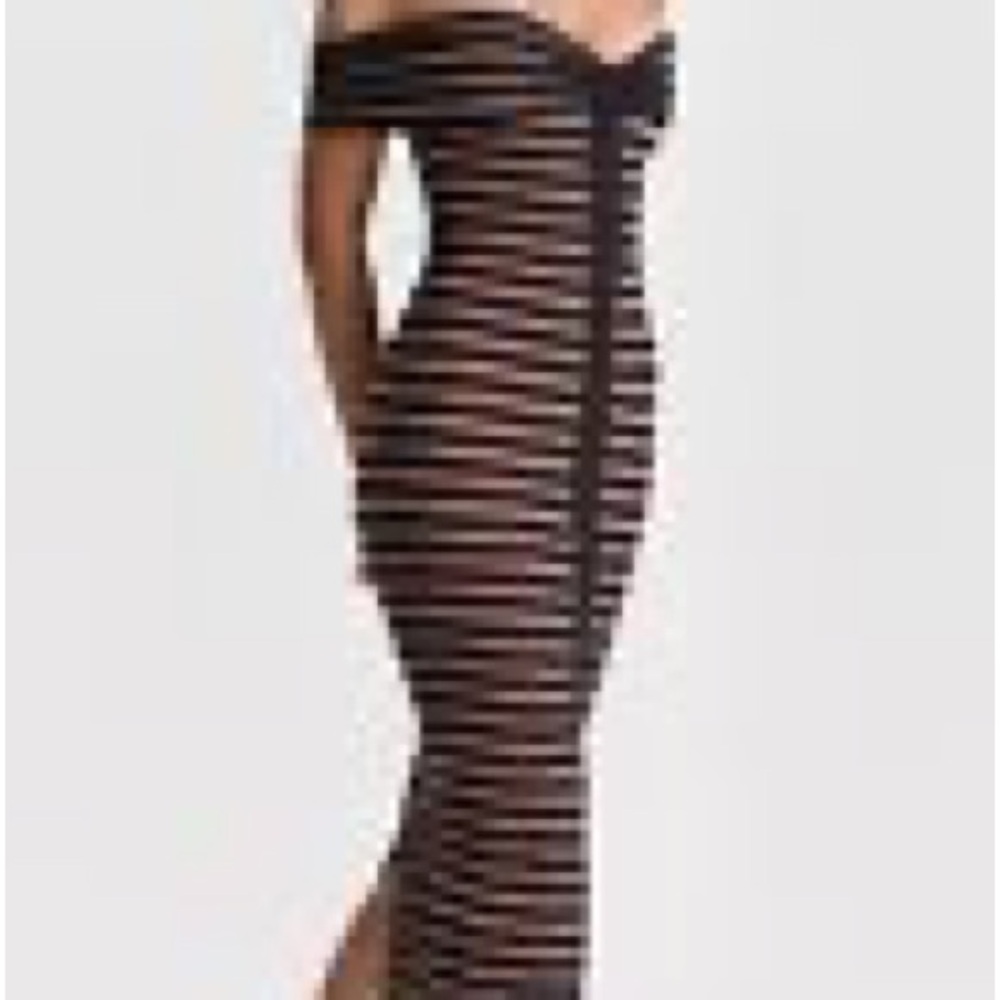 Elegant Black and Tan Striped Women's Top